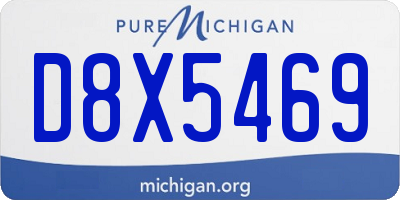 MI license plate D8X5469