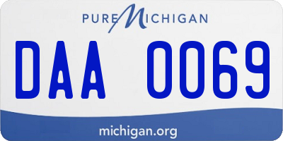 MI license plate DAA0069