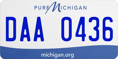 MI license plate DAA0436