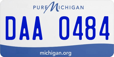 MI license plate DAA0484