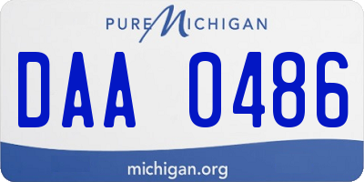 MI license plate DAA0486