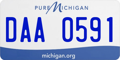 MI license plate DAA0591