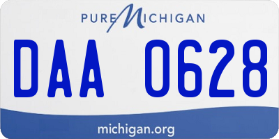 MI license plate DAA0628