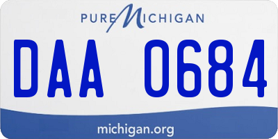 MI license plate DAA0684
