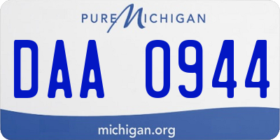 MI license plate DAA0944