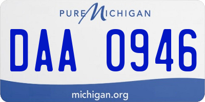 MI license plate DAA0946