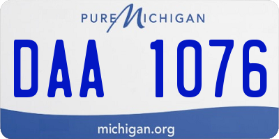 MI license plate DAA1076