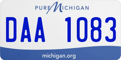 MI license plate DAA1083