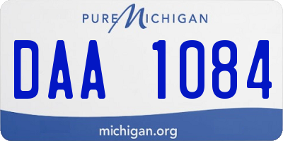 MI license plate DAA1084