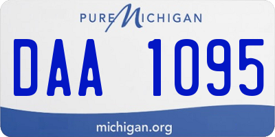 MI license plate DAA1095