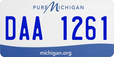 MI license plate DAA1261