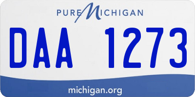 MI license plate DAA1273