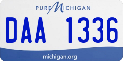 MI license plate DAA1336