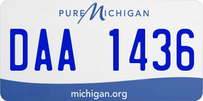 MI license plate DAA1436