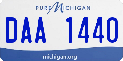 MI license plate DAA1440