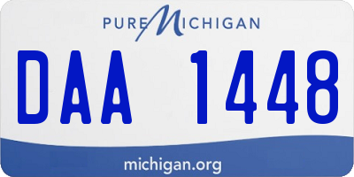 MI license plate DAA1448