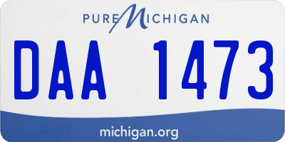 MI license plate DAA1473