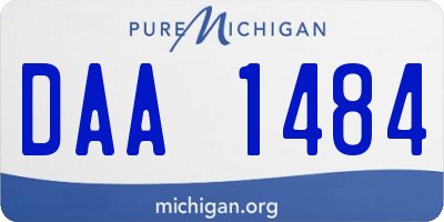 MI license plate DAA1484