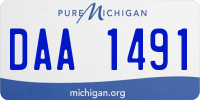 MI license plate DAA1491