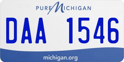 MI license plate DAA1546