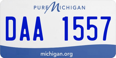 MI license plate DAA1557