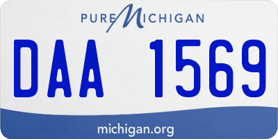 MI license plate DAA1569