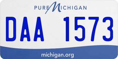 MI license plate DAA1573