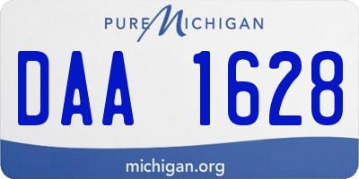 MI license plate DAA1628