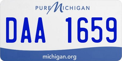 MI license plate DAA1659