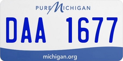 MI license plate DAA1677