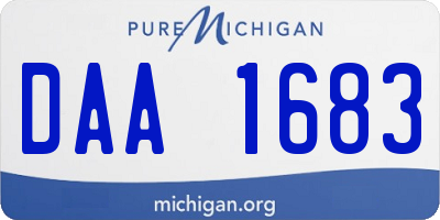 MI license plate DAA1683