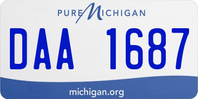 MI license plate DAA1687