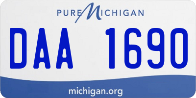 MI license plate DAA1690