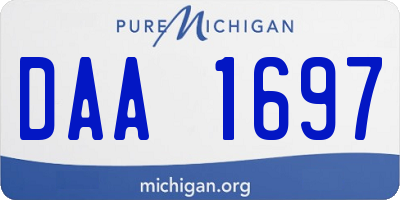 MI license plate DAA1697