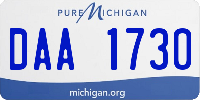 MI license plate DAA1730