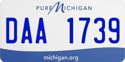 MI license plate DAA1739