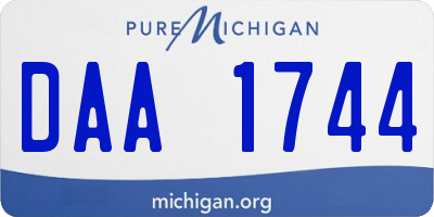 MI license plate DAA1744