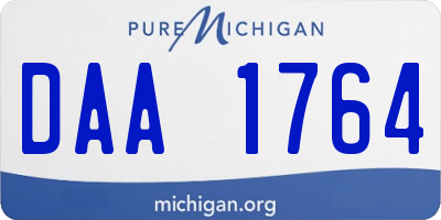 MI license plate DAA1764