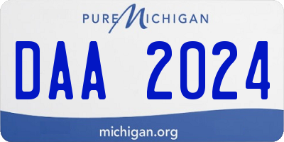 MI license plate DAA2024