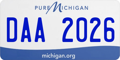 MI license plate DAA2026