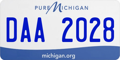 MI license plate DAA2028