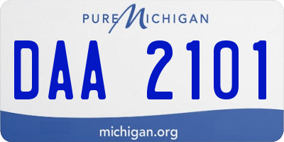 MI license plate DAA2101