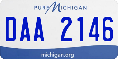 MI license plate DAA2146