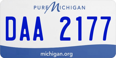 MI license plate DAA2177