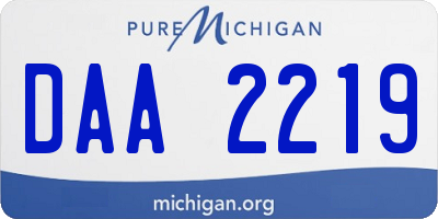 MI license plate DAA2219