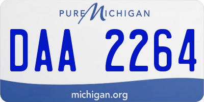 MI license plate DAA2264