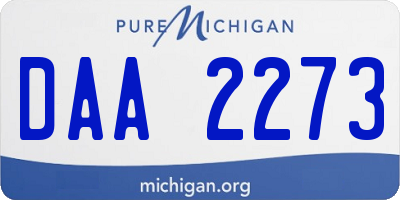 MI license plate DAA2273