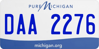 MI license plate DAA2276