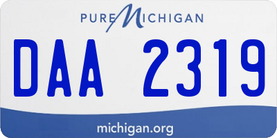 MI license plate DAA2319