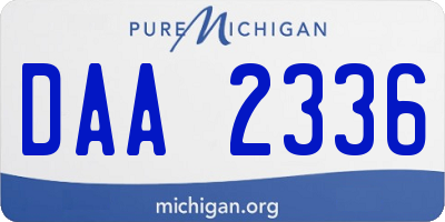 MI license plate DAA2336
